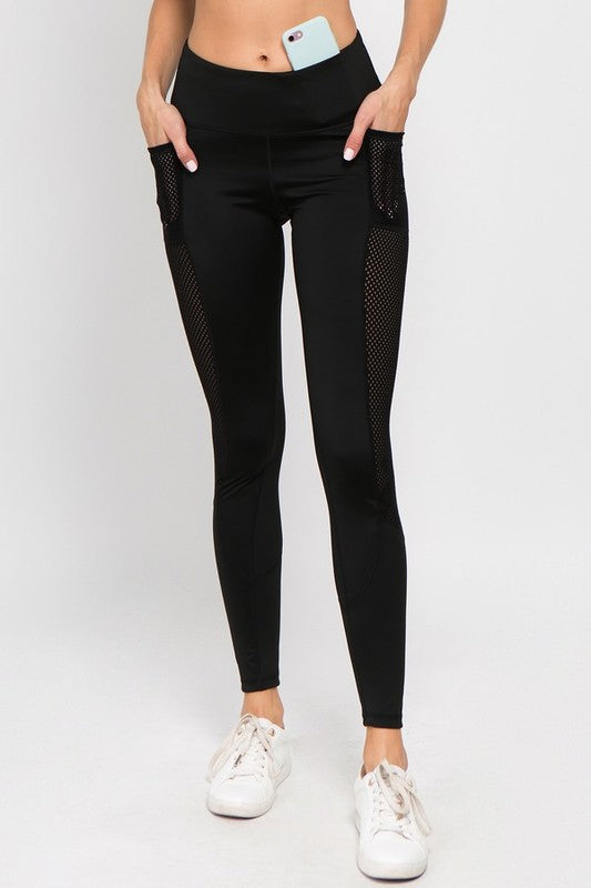 Active Jersey Mesh Striped 3-Pocket Leggings-Yelete-[option4]-[option5]-[option6]-[option7]-[option8]-Shop-Boutique-Clothing-for-Women-Online