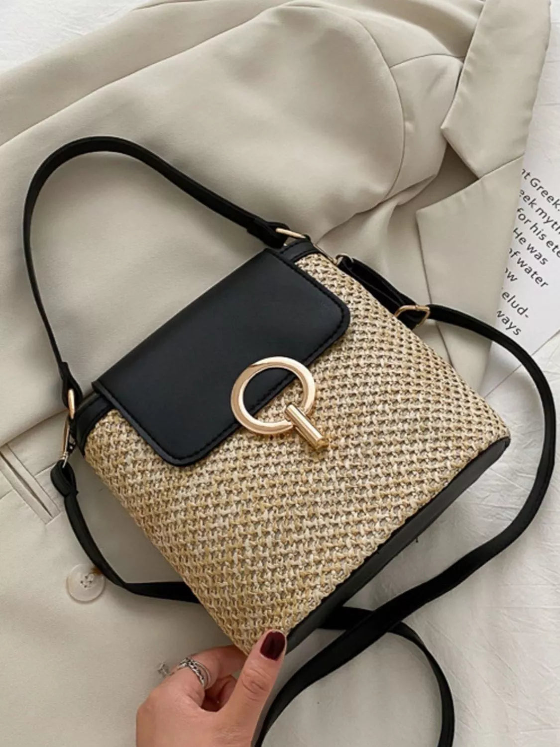 Woven Straw Crossbody Bag-Bags-Trendsi-[option4]-[option5]-[option6]-[option7]-[option8]-Shop-Boutique-Clothing-for-Women-Online