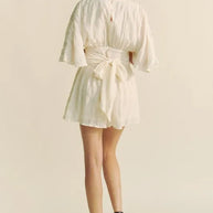 Davi & Dani Batwing Sleeve Waist Belt Romper-Jumpsuits & Rompers-Trendsi-[option4]-[option5]-[option6]-[option7]-[option8]-Shop-Boutique-Clothing-for-Women-Online