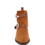 Raveta Microfiber Buckle Strap Western Boots-Rag Company-[option4]-[option5]-[option6]-[option7]-[option8]-Shop-Boutique-Clothing-for-Women-Online