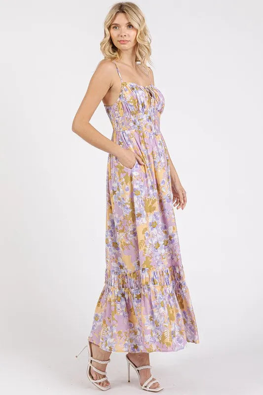 Mittoshop Floral Smocked Back Ruffled Hem Maxi Cami Dress-Dresses-Trendsi-[option4]-[option5]-[option6]-[option7]-[option8]-Shop-Boutique-Clothing-for-Women-Online