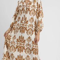 Umgee Mix Abstract Floral Print Midi Dress-Dresses-Trendsi-[option4]-[option5]-[option6]-[option7]-[option8]-Shop-Boutique-Clothing-for-Women-Online