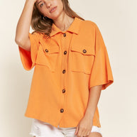 SMILE FACE BACK SHIRTS TOP PLUS SIZE-Jade By Jane-ORANGE-1X-[option4]-[option5]-[option6]-[option7]-[option8]-Shop-Boutique-Clothing-for-Women-Online