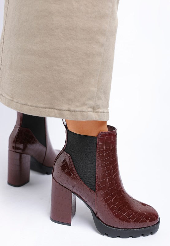 Foxy Faux Leather Croc Chelsea Boots-Rag Company-[option4]-[option5]-[option6]-[option7]-[option8]-Shop-Boutique-Clothing-for-Women-Online