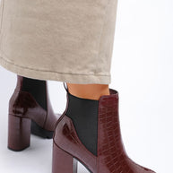 Foxy Faux Leather Croc Chelsea Boots-Rag Company-[option4]-[option5]-[option6]-[option7]-[option8]-Shop-Boutique-Clothing-for-Women-Online