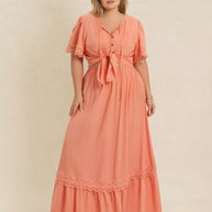 Plus Size Lace Detail Tie Neck Top and Skirt Set-2 piece set-Trendsi-[option4]-[option5]-[option6]-[option7]-[option8]-Shop-Boutique-Clothing-for-Women-Online