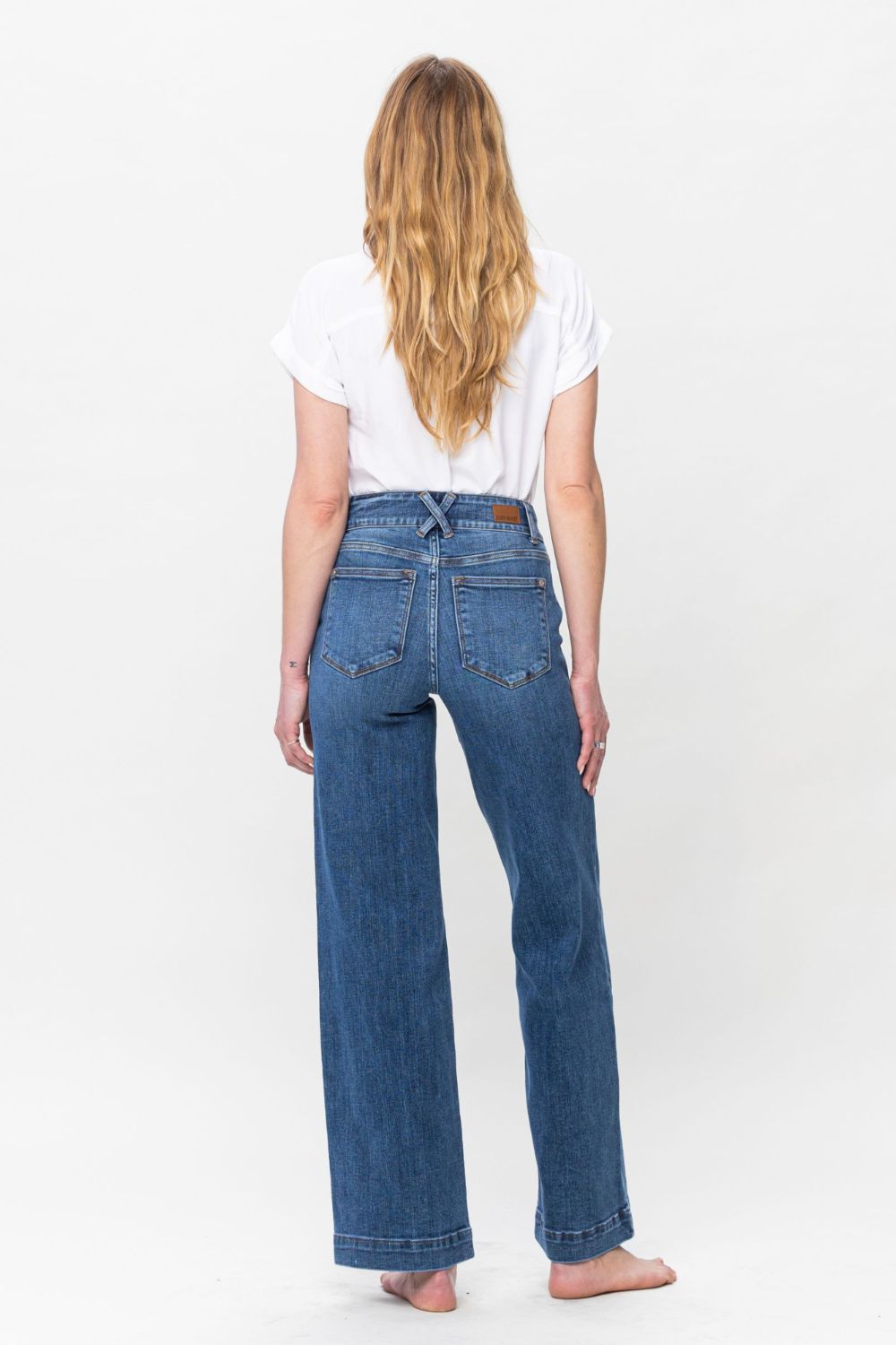 Judy Blue Double Button Wide Leg Trouser Jeans-Trendsi-[option4]-[option5]-[option6]-[option7]-[option8]-Shop-Boutique-Clothing-for-Women-Online