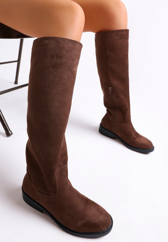 Chiru Round Toe Microfiber Calf Boots-Rag Company-[option4]-[option5]-[option6]-[option7]-[option8]-Shop-Boutique-Clothing-for-Women-Online