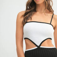 MABLE Ribbed Knit Color Block Cutout Midi Dress-Dresses-Trendsi-[option4]-[option5]-[option6]-[option7]-[option8]-Shop-Boutique-Clothing-for-Women-Online