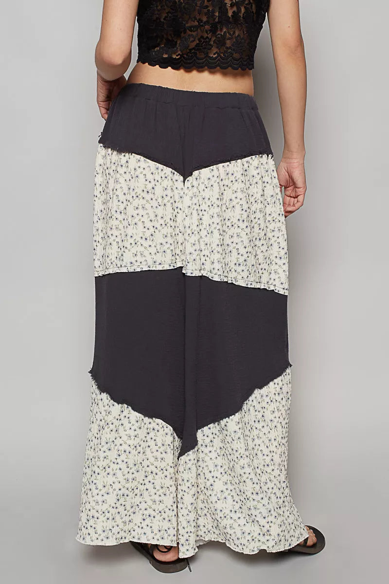 POL Contrast Floral Drawstring Wide Leg Pants-Pants-Trendsi-[option4]-[option5]-[option6]-[option7]-[option8]-Shop-Boutique-Clothing-for-Women-Online