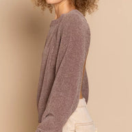 POL Round Neck Backless Sweater with Ribbed Edge-Sweaters-Trendsi-[option4]-[option5]-[option6]-[option7]-[option8]-Shop-Boutique-Clothing-for-Women-Online