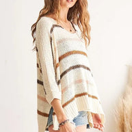 ADORA Full Size Multi Color Strip Sweater-Sweaters-Trendsi-[option4]-[option5]-[option6]-[option7]-[option8]-Shop-Boutique-Clothing-for-Women-Online