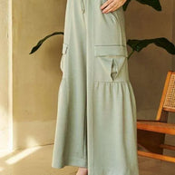 Davi & Dani Drawstring Ruched Detail Wide Leg Pants-Pants-Trendsi-[option4]-[option5]-[option6]-[option7]-[option8]-Shop-Boutique-Clothing-for-Women-Online