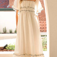 Ruffled Short Sleeve Tiered Maxi Dress-Dresses-Trendsi-[option4]-[option5]-[option6]-[option7]-[option8]-Shop-Boutique-Clothing-for-Women-Online