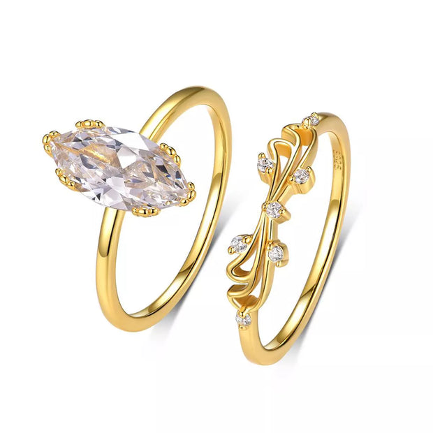 2 Piece 2 Carat Moissanite 925 Sterling Silver Zircon Ring-ring-Trendsi-[option4]-[option5]-[option6]-[option7]-[option8]-Shop-Boutique-Clothing-for-Women-Online