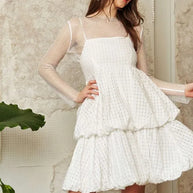 Davi & Dani Checker Print Side Pockets Textured Mini Dress-Dresses-Trendsi-[option4]-[option5]-[option6]-[option7]-[option8]-Shop-Boutique-Clothing-for-Women-Online