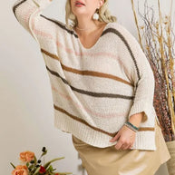 ADORA Full Size Multi Color Strip Sweater-Sweaters-Trendsi-[option4]-[option5]-[option6]-[option7]-[option8]-Shop-Boutique-Clothing-for-Women-Online