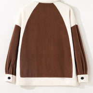 Colorblock Fleece Patchwork Button Down Shacket-JUNIPER BLVD-[option4]-[option5]-[option6]-[option7]-[option8]-Shop-Boutique-Clothing-for-Women-Online