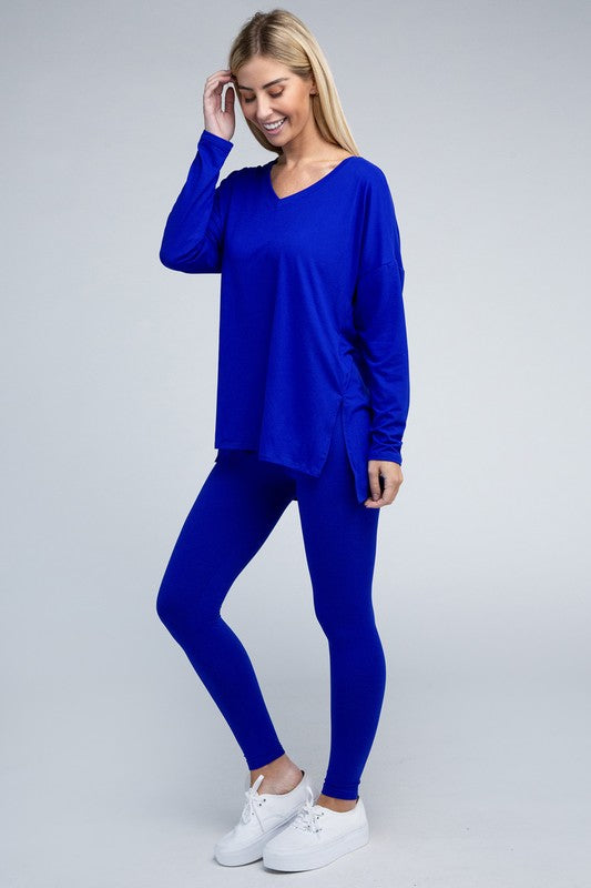 Zenana Brushed DTY Microfiber Loungewear Set-ZENANA-[option4]-[option5]-[option6]-[option7]-[option8]-Shop-Boutique-Clothing-for-Women-Online