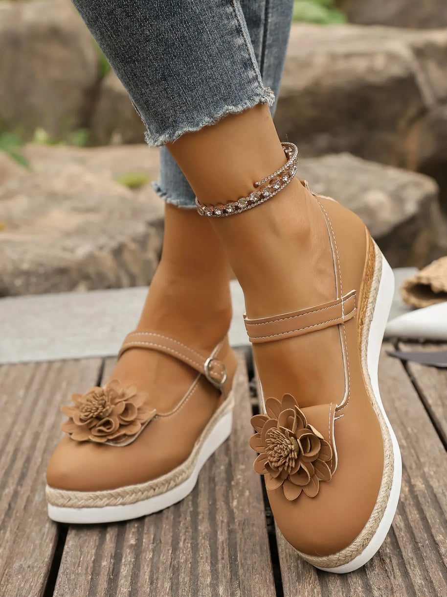 Flower Embellished Mary Jane Loafers-loafers-Trendsi-[option4]-[option5]-[option6]-[option7]-[option8]-Shop-Boutique-Clothing-for-Women-Online