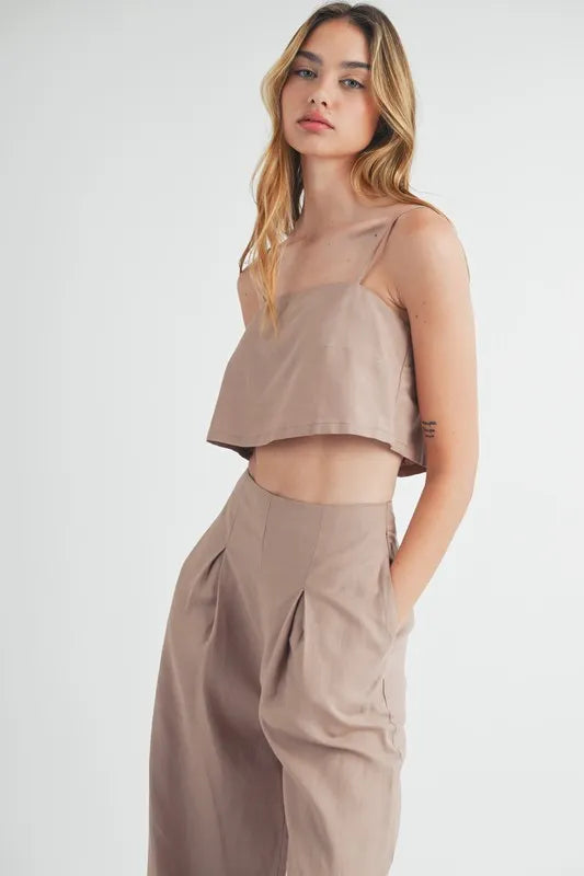 MABLE Linen Mix Crop Cami and Wide Leg Pants Set-2 piece set-Trendsi-[option4]-[option5]-[option6]-[option7]-[option8]-Shop-Boutique-Clothing-for-Women-Online