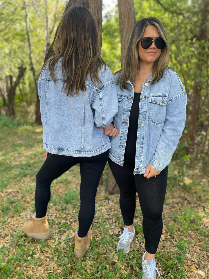 Light Wash Denim Jacket-Womens-Ave Shops-[option4]-[option5]-[option6]-[option7]-[option8]-Shop-Boutique-Clothing-for-Women-Online