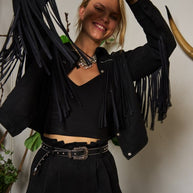 Suede studded fringe jacket PLUS SIZE-Jade By Jane-[option4]-[option5]-[option6]-[option7]-[option8]-Shop-Boutique-Clothing-for-Women-Online