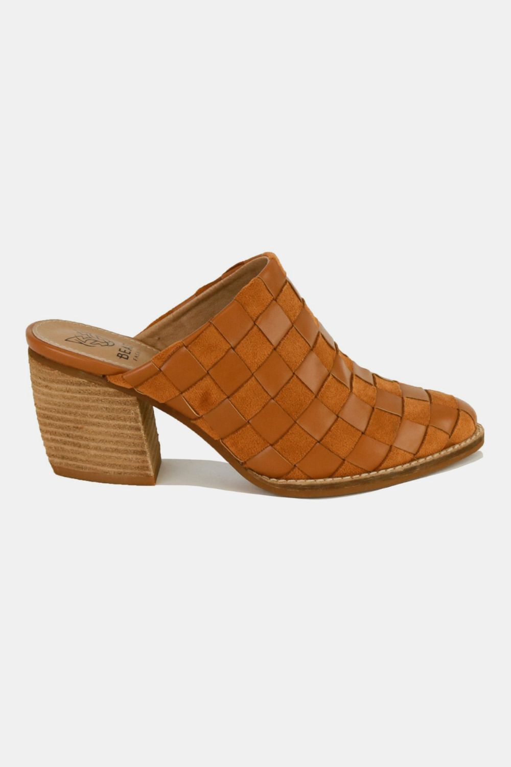 Beast Fashion Woven Checkerboard Block Heel Mule Shoes-Trendsi-[option4]-[option5]-[option6]-[option7]-[option8]-Shop-Boutique-Clothing-for-Women-Online