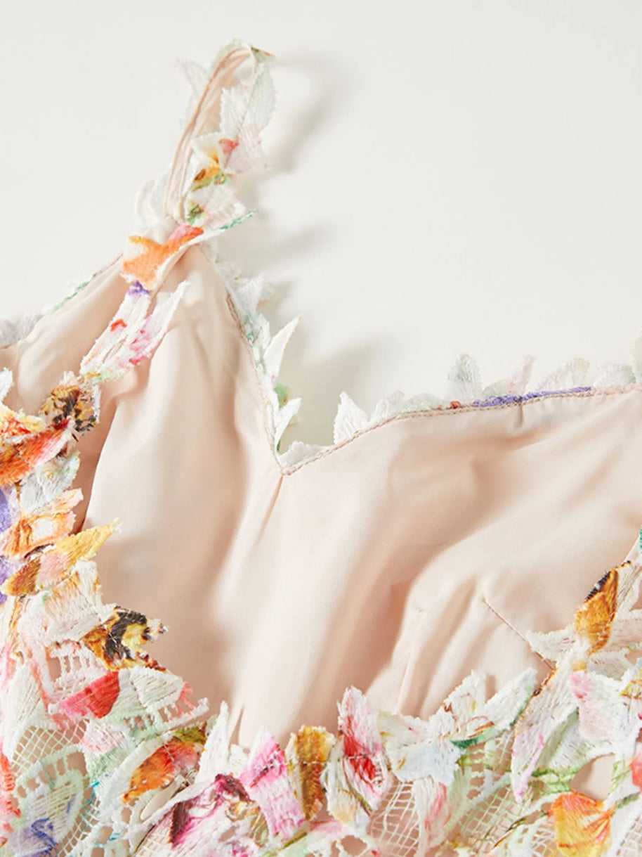 Floral Lace Sleeveless V-Neck Midi Dress-Dresses-Trendsi-[option4]-[option5]-[option6]-[option7]-[option8]-Shop-Boutique-Clothing-for-Women-Online