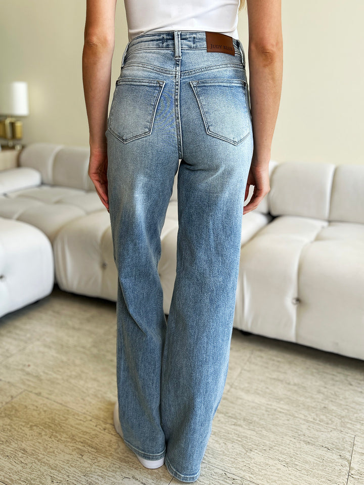 Judy Blue High Waist Wide Leg Jeans-Trendsi-[option4]-[option5]-[option6]-[option7]-[option8]-Shop-Boutique-Clothing-for-Women-Online