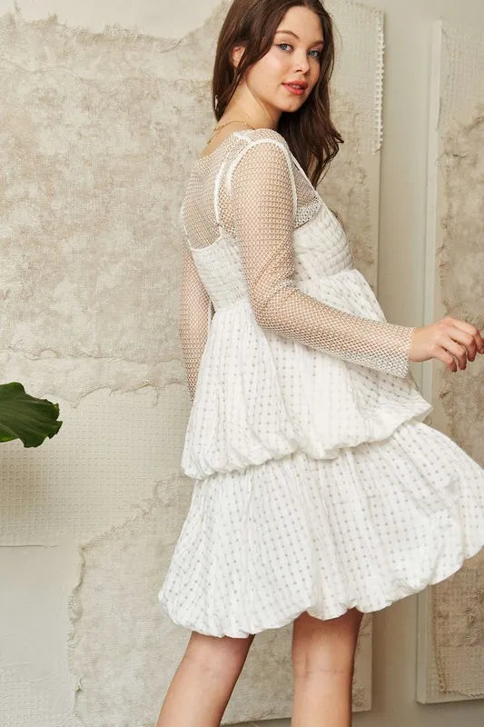 Davi & Dani Checker Print Side Pockets Textured Mini Dress-Dresses-Trendsi-[option4]-[option5]-[option6]-[option7]-[option8]-Shop-Boutique-Clothing-for-Women-Online