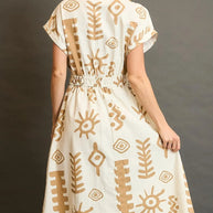 Umgee Full Size Abstract Print Elastic Waist Midi Dress Plus Size-Dresses-Trendsi-[option4]-[option5]-[option6]-[option7]-[option8]-Shop-Boutique-Clothing-for-Women-Online