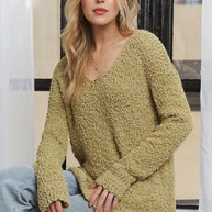 ADORA High-Low Side Slit V-Neck Sweater-Sweaters-Trendsi-[option4]-[option5]-[option6]-[option7]-[option8]-Shop-Boutique-Clothing-for-Women-Online