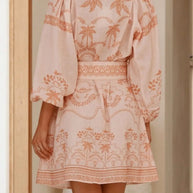 Printed Button Down Shirt Dress with Belt-Dresses-Trendsi-[option4]-[option5]-[option6]-[option7]-[option8]-Shop-Boutique-Clothing-for-Women-Online