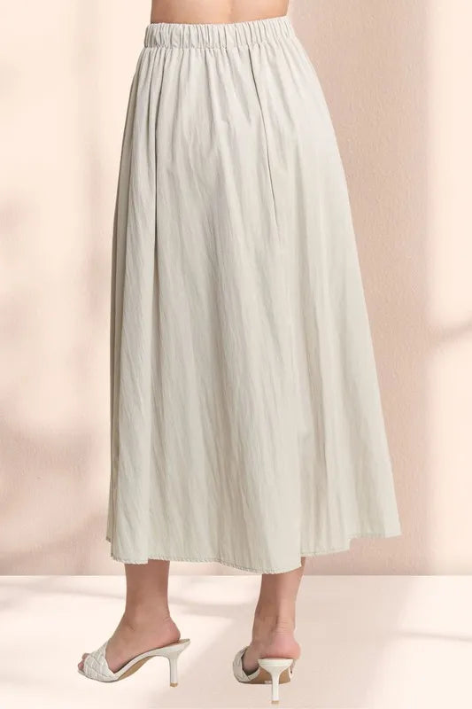 ADORA Drawstring Waist Crinkle Maxi Skirt-Skirts-Trendsi-[option4]-[option5]-[option6]-[option7]-[option8]-Shop-Boutique-Clothing-for-Women-Online