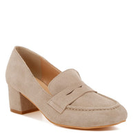 Astra Block Heel Genuine Suede Loafers-Rag Company-[option4]-[option5]-[option6]-[option7]-[option8]-Shop-Boutique-Clothing-for-Women-Online