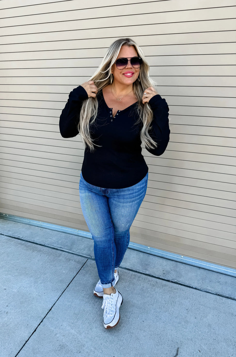 Blakeley Brooklyn Snap Henley in Five Colors-Womens-Ave Shops-[option4]-[option5]-[option6]-[option7]-[option8]-Shop-Boutique-Clothing-for-Women-Online