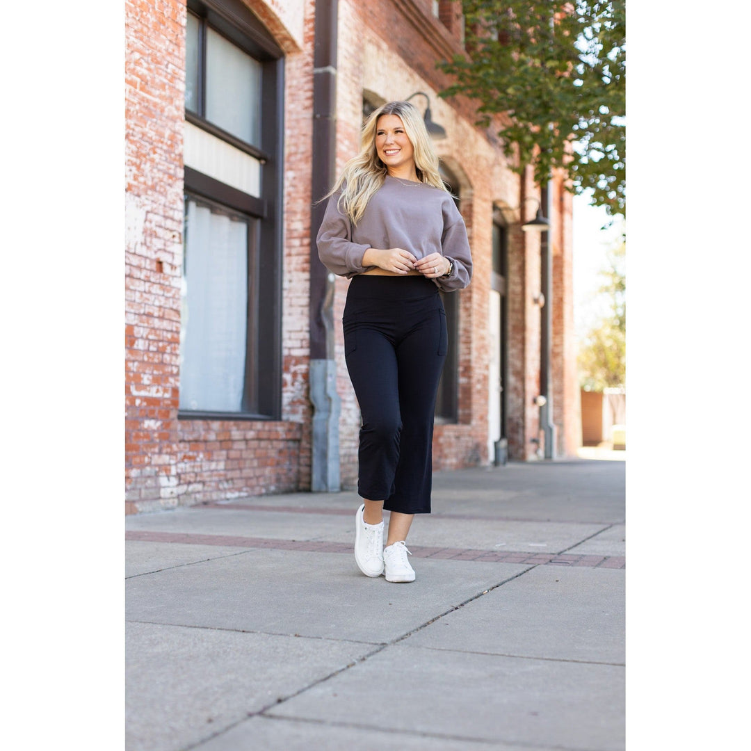 The Delilah - Kick Flare Leggings with Pockets-JuliaRoseWholesale-[option4]-[option5]-[option6]-[option7]-[option8]-Shop-Boutique-Clothing-for-Women-Online