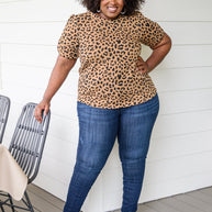 Spotted Animal Print Blouse-Womens-Ave Shops-[option4]-[option5]-[option6]-[option7]-[option8]-Shop-Boutique-Clothing-for-Women-Online