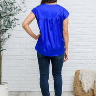 Isn't it Ironic Shirt in Blue-Womens-Ave Shops-[option4]-[option5]-[option6]-[option7]-[option8]-Shop-Boutique-Clothing-for-Women-Online