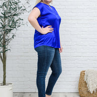 Isn't it Ironic Shirt in Blue-Womens-Ave Shops-[option4]-[option5]-[option6]-[option7]-[option8]-Shop-Boutique-Clothing-for-Women-Online