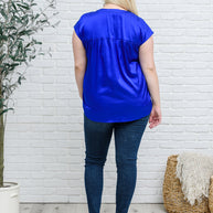 Isn't it Ironic Shirt in Blue-Womens-Ave Shops-[option4]-[option5]-[option6]-[option7]-[option8]-Shop-Boutique-Clothing-for-Women-Online