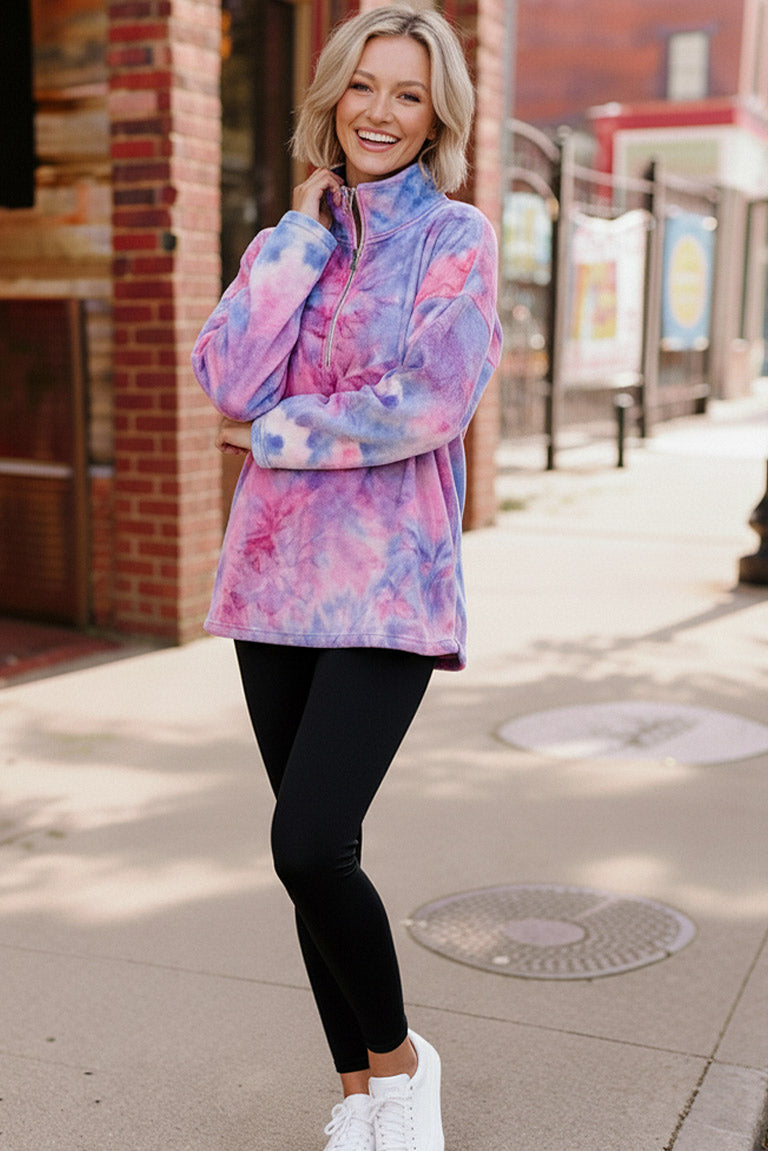 Pastel Skies Fleece Pullover-And The Why-[option4]-[option5]-[option6]-[option7]-[option8]-Shop-Boutique-Clothing-for-Women-Online