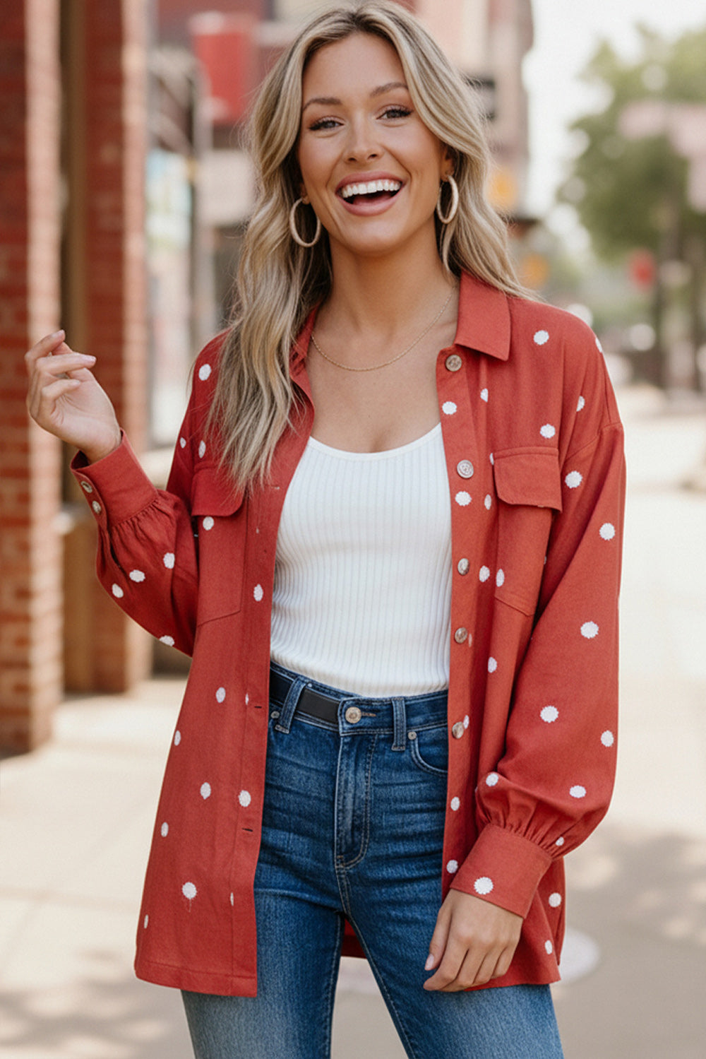 Dot My Day Shacket-And The Why-[option4]-[option5]-[option6]-[option7]-[option8]-Shop-Boutique-Clothing-for-Women-Online