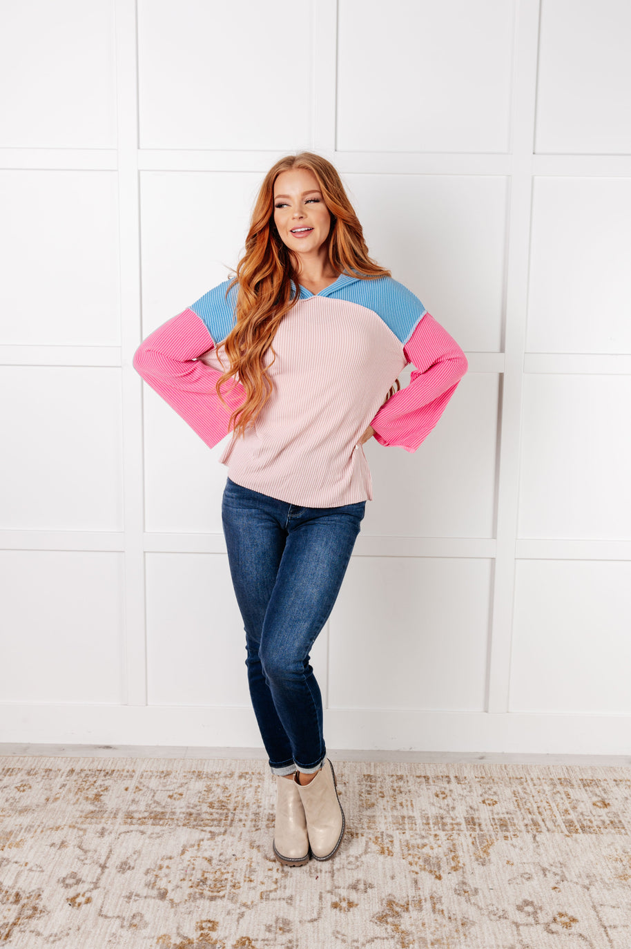A-Tisket A-Tasket Color Block Pullover-Tops-Ave Shops-[option4]-[option5]-[option6]-[option7]-[option8]-Shop-Boutique-Clothing-for-Women-Online