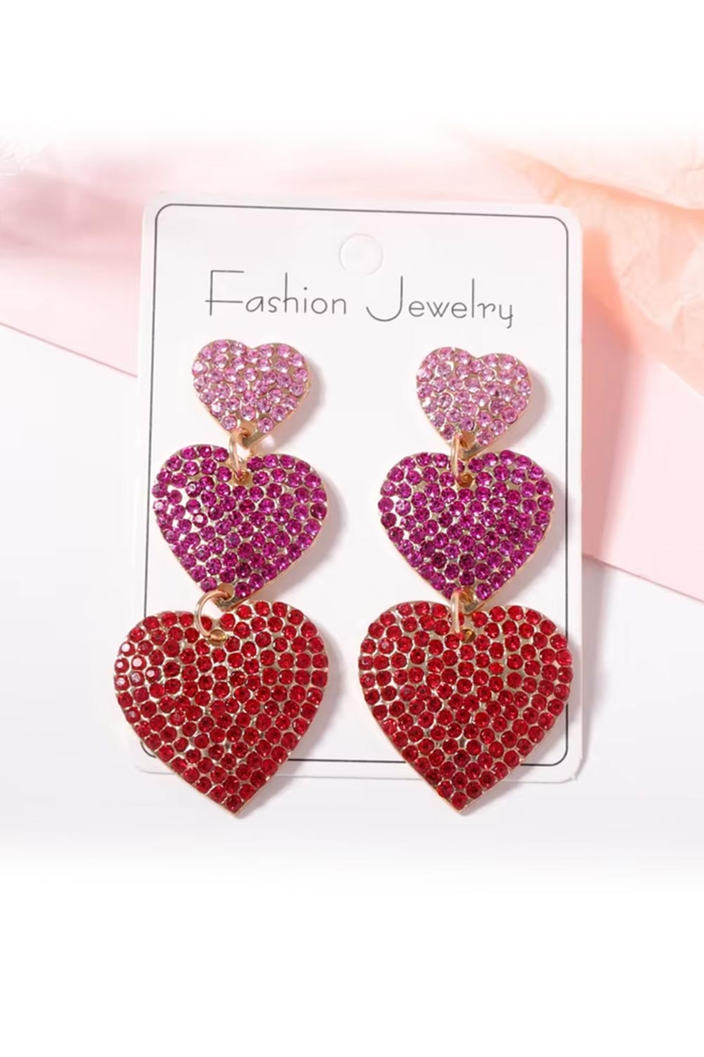 Be Mine Heart Rhinestone Dangle Earrings-Jane Claire-One Size Fits All-[option4]-[option5]-[option6]-[option7]-[option8]-Shop-Boutique-Clothing-for-Women-Online