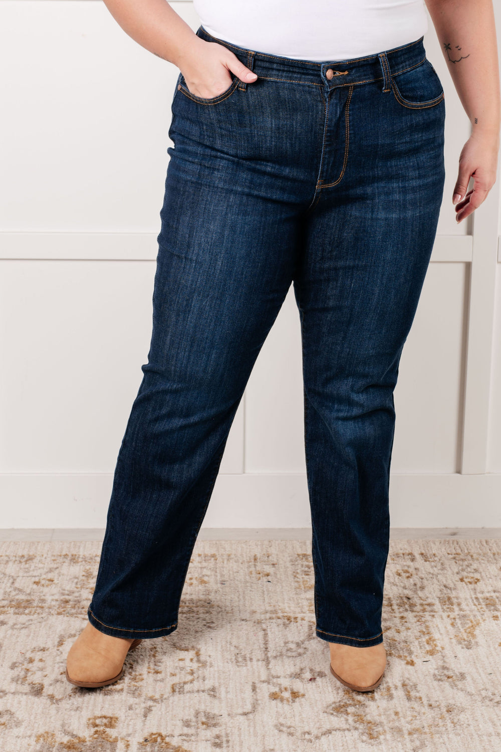 Alaina High Rise Classic Straight Jeans-Denim-Ave Shops-[option4]-[option5]-[option6]-[option7]-[option8]-Shop-Boutique-Clothing-for-Women-Online