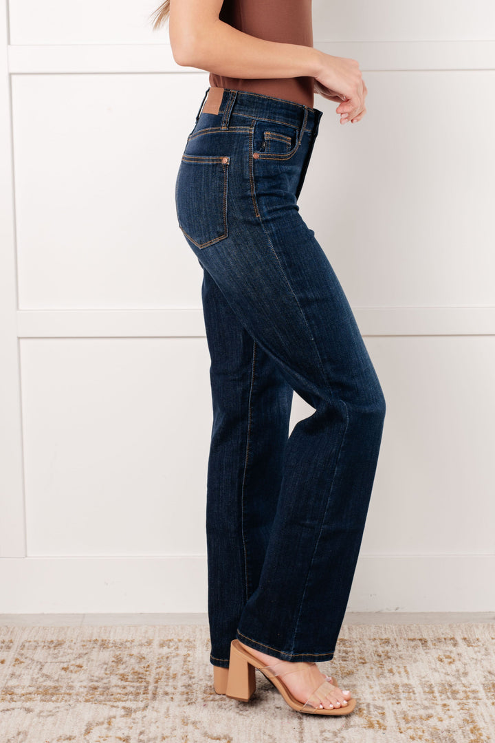 Alaina High Rise Classic Straight Jeans-Denim-Ave Shops-[option4]-[option5]-[option6]-[option7]-[option8]-Shop-Boutique-Clothing-for-Women-Online