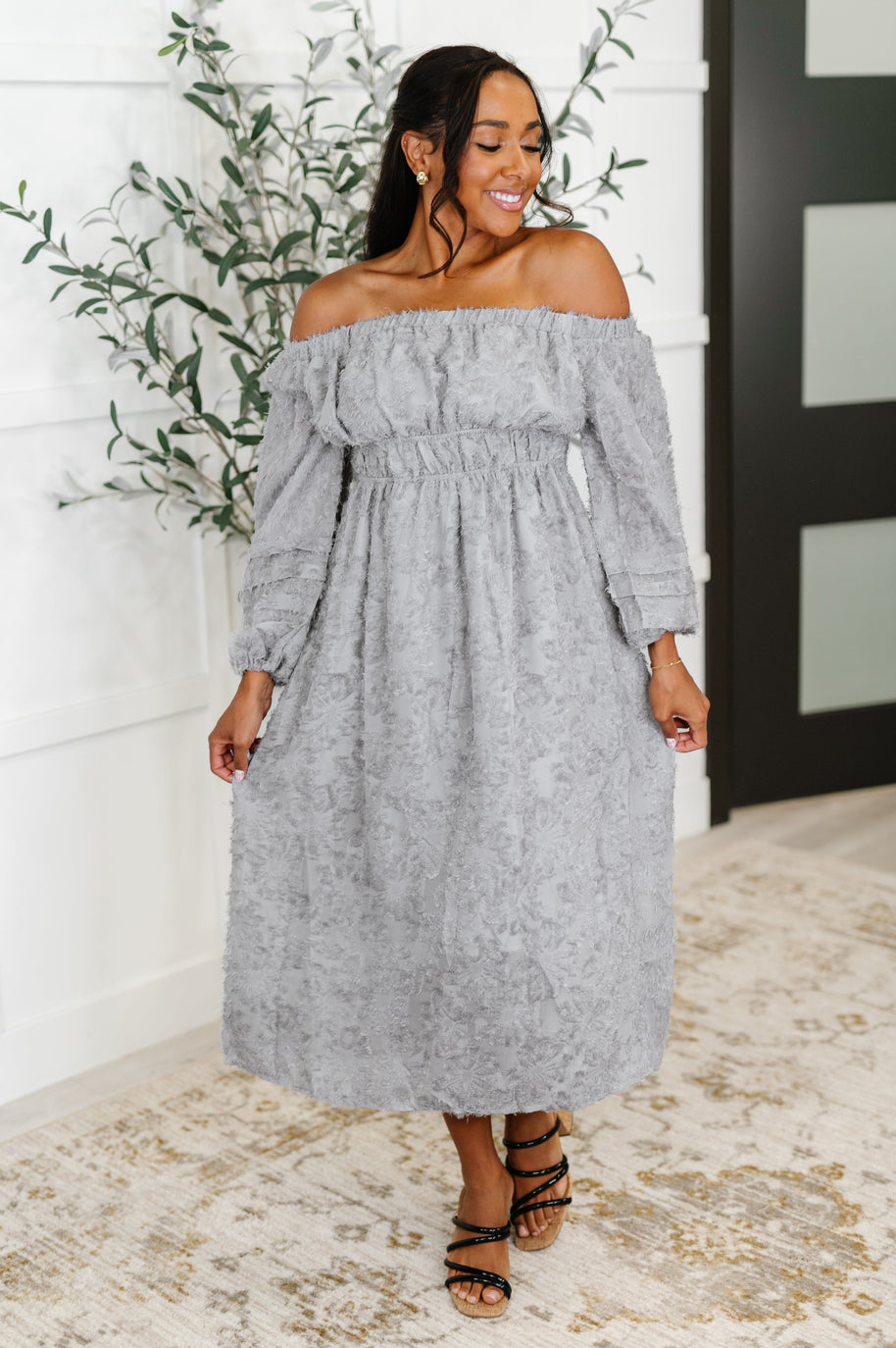 All Is Well Dress In Opal Gray-Womens-Ave Shops-[option4]-[option5]-[option6]-[option7]-[option8]-Shop-Boutique-Clothing-for-Women-Online