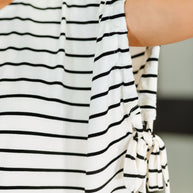 All Lined Up Dolman Sleeve Top in Black Ivory-Womens-Ave Shops-[option4]-[option5]-[option6]-[option7]-[option8]-Shop-Boutique-Clothing-for-Women-Online